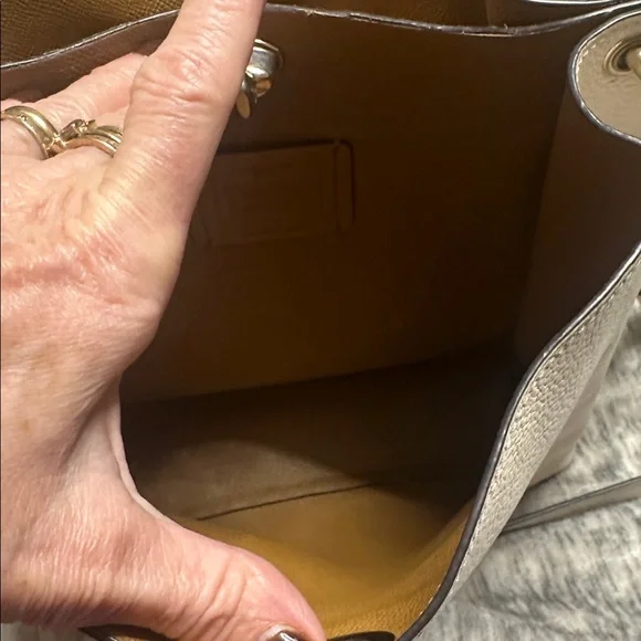 Coach Charlie Bucket Polished Pebbled Leather Crossbody Bag - Picture 10 of 16